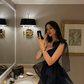 Black A Line Straps Layered Organza Short Homecoming Dress Outfits SH6492