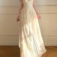 Vintage Sweety A Line Straps Apricot Lace Chiffon Wedding Guest Dress Prom Dress SH5441