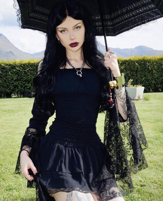 Black A Line Long Sleeve Lace Satin Short Homecoming Dress Mini Dress SH8055