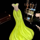 Stunning Mermaid Sweetheart Neck Beaded Chiffon Satin Prom Dress Evening Dress SH3180