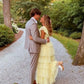 A-Line Square Yellow Tiered Long Prom Dress Princess Tulle Formal Evening Dress SH1049