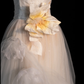 Gentle A Line One Shoulder Flower Tulle Long Party Dress Evening Dress SH2813