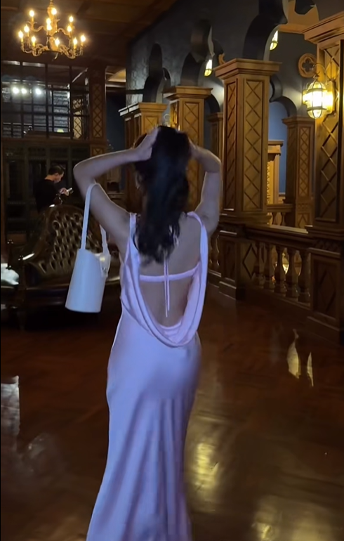 Open Back Elegant Pink Mermaid Spaghetti Strap Satin Long Prom Dress Outfits SH4976
