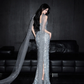Silver Sequin Mermaid Sweetheart Neck Long Date Dress Evening Dress Prom Dress SH3442