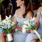 Gentle Sheath Off the Shoulder Blue Chiffon Long Prom Dress Bridesmaid Dress with Slit SH2615