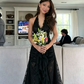 Vintage Mermaid Halter Sleeveless Long Black Lace Evening Dress Prom Dresses SH3093