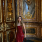 Sexy Red Shiny Sheath Strapless Sequin Long Prom Dress Wedding Guest Dress SH5410