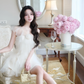 Romantic White A Line V Neck Layered Tulle Short Homecoming Dress Cocktail Dress SH3301