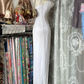 Elegant Sheath One Shoulder Pink Beaded White Satin Long Prom Dress SH5240
