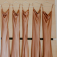 Croal Pink Silk Satin Spaghetti Strap Sheath Long Bridesmaid Dresses SH5589
