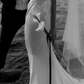 Elegant Mermaid Sweetheart Neck White Satin Long Sweep Wedding Dress SH4854