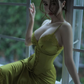 Sexy Green Sheath Spaghetti Strap Satin Prom Dress Vacation Dress SH5193