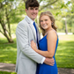 Blue Chiffon Slit Prom Dress Long Evening Dress SH890