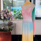 Stunning Multi-color A Line Beaded Chiffon Prom Dress Party Dress Date Dress SH4887