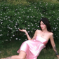 Cute A Line Strapless Pink Satin Short Prom Dress Homecoming Dress SH8811