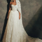 Elegant Ball Gown Sweetheart Neck Corset White Lace Wedding Dresses SH4704