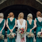 Teal Green Jersey Cowl Collar Sleeveless Mermaid Long Bridesmaid Dresses SH5580