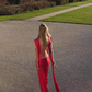 Sexy Red Sheath Straps Satin Open Back Long Wedding Guest Dress Party Dress SH3309