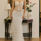 Red Spaghetti Straps Lace Beading Gorgeous Mermaid Evening Dress SH1204