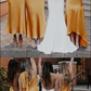 Orange Elastic Satin Mismatched Fashion Bridesmaid Dresses SH5586