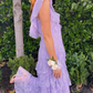 Lilac Long Prom Dress Layed Lace Evening Dress SH613