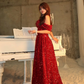 Shiny A Line Off the Shoulder Sequin Long Prom Dress Evening Dress SH7313