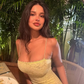 Yellow Sheath Spaghetti Straps Lace Short Prom Dress Homecoming Dress SH8536
