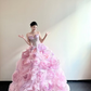 Princess Purple Ball Gown Off the Shoulder Floral Tulle Long Sweep Prom Dress 16th Birthday Dress SH4649
