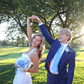 Old Money Homecoming Look Big Blowout Hair White Dress Blue Flowers Classic Elegance SH7455