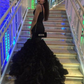 Black Deep-V-Neck Mermaid  Prom Dress Party Gowns SH1270