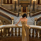 Shiny Golden A Line Sweetheart Neck Satin Long Prom Dress Evening Dress SH4333