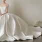 White Pearl Ball Gown Strapless Lace Satin Long 16th Birthday Dress Wedding Dress SH3962