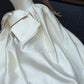 Elegant A Line Strap Exquisite Bow Knot White Satin Prom Dress Evening Dress SH8774