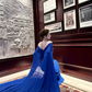 Stunning Royal Blue Mermaid Off the Shoulder Chiffon Prom Dress Party Dress Formal Dress SH3664