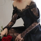 Charming White Satin Lace Long Prom Dress Wedding Dress SH968