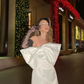 Cute A Line Strapless Bow White Satin Short Homecoming Dress Birthday Dress SH2509