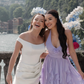 Gentle Purple A Line Halter Ruffle Chiffon Long Prom Dress Wedding Guest Dress SH5163