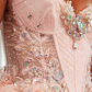 Sweety Pink Ball Gown Applique Sequin Tulle Satin Long Prom Dress Quinceanera Dress SH5167