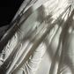 Rose Ball Gown Strapless White Satin Long Sweep Wedding Dress SH5279