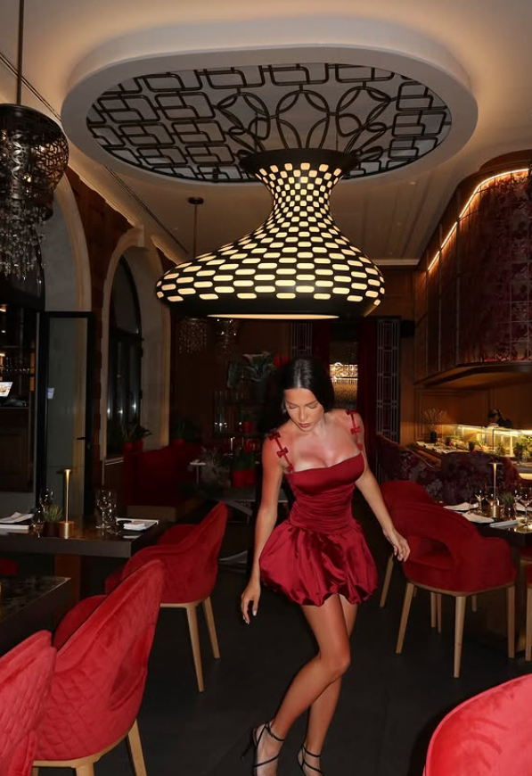 Burgundy Bow A Line Spaghetti Strap Satin Short Homecoming Dress Birthday Dress SH4163