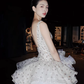 Polka Dot A Line Straps Pleated Chiffon Tulle Short Homecoming Dress Cocktail Dress SH3382