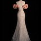 Elegant Mermaid Off the Shoulder Beaded Sequin Tulle Evening Dresses Party Dresses SH2671