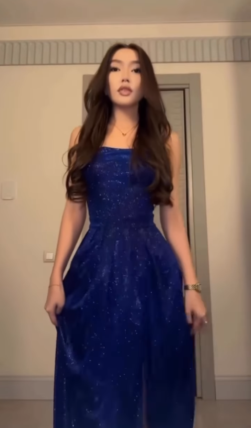 Royal Blue A Line Spaghetti Strap Sequin Prom Dress Evening Dress with Slit SH4347
