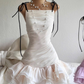 Cute A Line Spaghetti Strap Ivory Chiffon Short Homecoming Dress Birthday Dress SH4675