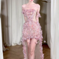 Romantic A Line Off the Shoulder Floral Tulle Prom Dress 16th Birthday Dress SH4137