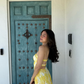 Summer Yellow A Line Strapless Chiffon Prom Dress Vacation Dress SH6257