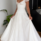 Beautiful White Chiffon A Line Prom Dress Wedding Dress SH1227
