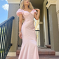 Princess Pink Mermaid Puff Lace Satin Prom Dress Cocktail Dress SH3744
