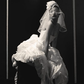 Unique A Line Strapless Corset White Satin Wedding Dress SH4527