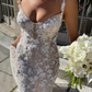 Elegant Long Mermaid Lace Applique Prom Dress Wedding Dress Evening Dress SH1079